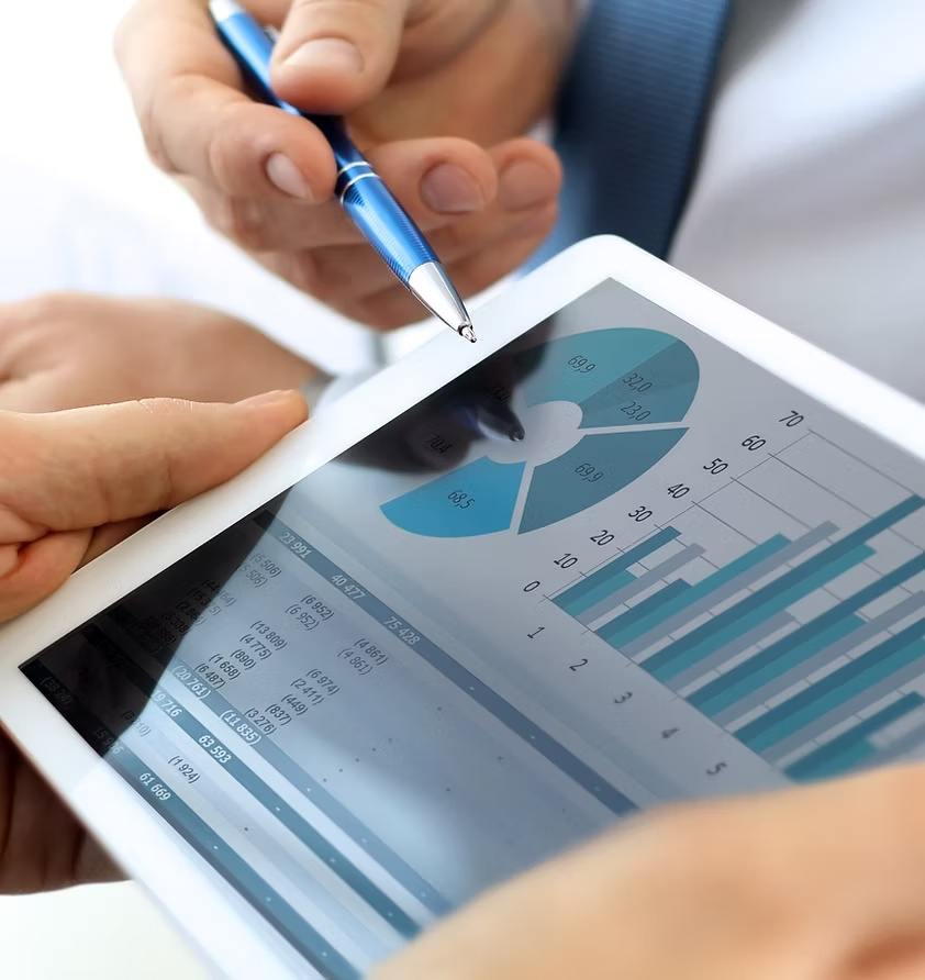 Analyse financière sur tablette